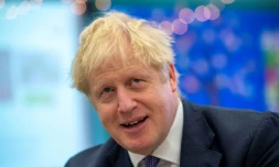 Le Premier ministre britannique Boris Johnson Ă Milton Keynes, dans le sud de l'Angleterre, le 25 octobre 2019