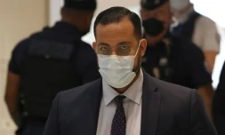 Alexandre Benalla arrive le 13 septembre 2021 au tribunal de Paris 