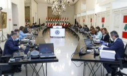 Le président libanais Michel Aoun lors d'un conseil des ministres, à Beyrouth, le 30 avril 2020