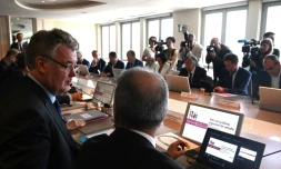 Jean-Paul Delevoye présente ses préconisations aux partenaires sociaux le 18 juillet 2019 à Paris