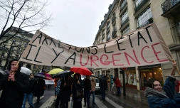 Rassemblement d'opposants à l'état d'urgence, le 30 janvier 2016 à Paris