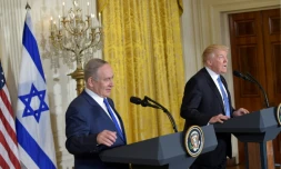 Le Premier ministre israélien Benjamin Netanyahu et le président américain Donald Trump, le 15 février 2017 à Washington 
