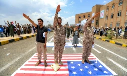 Manifestation de soutien aux rebelles houthis à Sanaa, au Yémen, le 22 juillet 2026