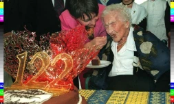 Jeanne Calment, le 21 février 1997 à Arles dans sa maison de retraite