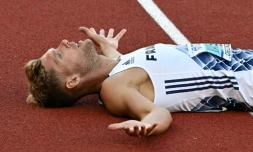 L'athlète français Kevin Mayer, à Eugene (Etats-Unis) le 24 juillet 2022
