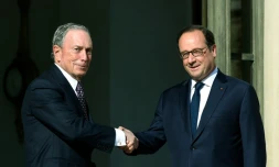 Michael Bloomberg reçu à l'Elysée par François Hollande le 30 juin 2015 à Paris 