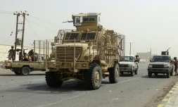 Les forces loyalistes yéménites grignotent du terrain dans la ville de Hodeida aux mains des rebelles, ici photographiées en périphérie est de la cité portuaire yéménite, le 9 novembre 2018