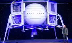 Jeff Bezos présente son projet "Blue Moon", le 9 mai 2019 à Washington