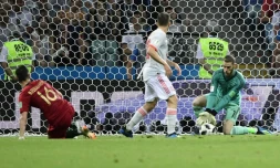 Le gardien espagnol David De Gea  couopable d'une faute de mains sur le 2e but du Portugal, dans le group B du Mondial, le 15 juin 2018 à Sotchi