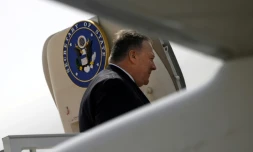 Le secrétaire d'Etat américain Mike Pompeo en Arabie saoudite le 20 février 2020