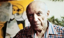 Le peintre espagnol Pablo Picasso, le 13 octobre 1971 à Mougins, dans les Alpes-Maritimes