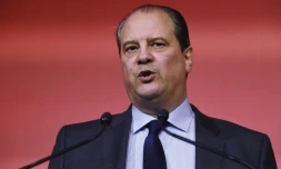Jean-Christophe Cambadélis lors d'une conférence de presse le 7 mars 2016 à Paris