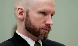 Anders Behring Breivik, le 18 janvier 2017 à Skien en Norvège