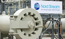 Photo d'archive datant du 8 novembre 2011 montrant un gazoduc Nordstream à Lubmin en Allemagne