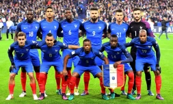 L'équipe de France habillée par Nike, le 11 novembre 2016, avant d'affronter la Suède 