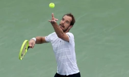Richard Gasquet lors de sa demi-finale face au Belge David Goffin au tournoi de Cincinnati, le 17 août 2019