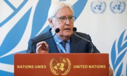 Le chef des opérations humanitaires de l'ONU Martin Griffiths, le 15 novembre 2023 à GenÚve
