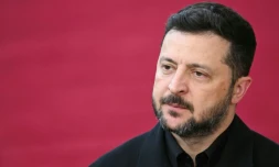 Le président ukrainien Volodymyr Zelensky à Bruxelles, le 18 juin 2026