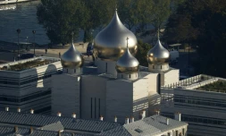 La cathédrale orthodoxe russe de la sainte-Trinité, quai Branly à Paris, le 12 octobre 2016 à Paris