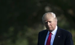 Le président américain Donald Trump à Washington le 28 avril 2017