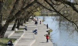 Les nouveaux quais de la ville de Belgorod, Ă 600 km au sud de Moscou, le 10 avril 2019 en Russie