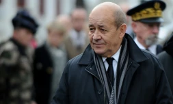 Le ministre français de la Défense Jean-Yves Le Drian le 19 janvier 2016 à Modane 