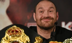 Le poids lourd britannique Tyson Fury, le 27 avril 2016 Ă Manchester