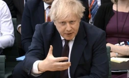 Le ministre britannique des Affaires étrangères, Boris Johnson, au parlement de Londres, le 21 mars 2018