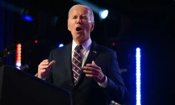 Joe Biden pendant un discours de campagne à Blue Bell en Pennsylvanie, le 5 janvier 2024