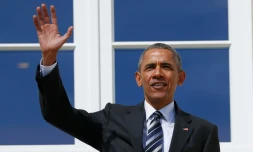Le président américain Barack Obama à Hanovre, en Allemagne, le 24 avril 2016