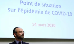 Le Premier ministre Edouard Philippe, le 14 mars 2020 à Paris