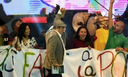 Le leader des Farcs Rodrigo Londono Echeverri (Timochenko) à la présentation du nouveau parti politique "révolutionnaire" à Bogota, le 1er septembre 2017