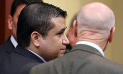 George Zimmerman, ancien vigile de quartier en Floride ayant abattu le 26 février 2012 Trayvon Martin, un adolescent noir de 17 ans, lors de son procÚs à Sanford en Floride le 13 juillet 2013
