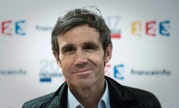 David Pujadas dans les locaux de France 2 à Paris le 31 mars 2017