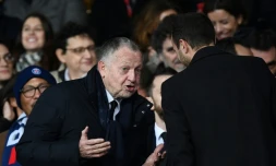 Le président lyonnais Jean-Michel Aulas lors du déplacement de son équipe à Paris, le 9 février 2020 