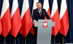 Le président polonais Andrzej Duda, le 20 décembre 2017 à Varsovie