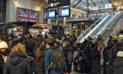A la Gare du Nord, à Paris, d'où partent les trains Eurostar, le 21 décembre 2023