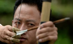 Un archer du Bhoutan, le 25 août 2018 à Thimphou