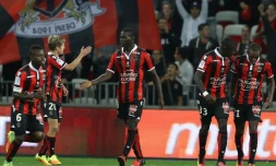 Mario Balotelli auteur d'un doublé avec les Niçois contre Monaco à Allianz Riviera, le 21 septembre 2016