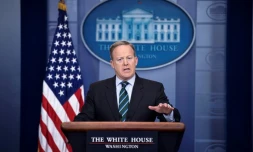 Le porte-parole de la Maison Blanche, Sean Spicer, le 25 janvier 2017 à Washington