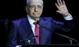 Le réalisateur américain Martin Scorsese lors de la présentation de son film  "Killers of the Flower Moon", le 27 avril 2023 à Las Vegas 