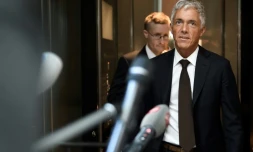 Le procureur général de Suisse, Michael Lauber, à son arrivée devant une commission parlementaire de l'Assemblée fédérale suisse, à Berne, le 20 mai 2020