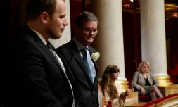 Julian King le 21 juin 2016 à l'Assemblée nationale à Paris