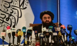 Le ministre des Affaires étrangères des talibans Amir Khan Muttaqi, le 14 septembre 2021 à Kaboul