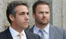 Michael Cohen, ex-avocat personnel de Donald Trump, a plaidé coupable de huit chefs d'accusation, ici à sa sortie du tribunal à New York, le 21 août 2018  