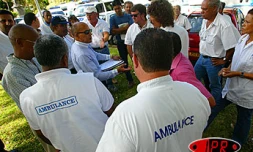 Mercredi 28 janvier 2004
Les patrons ambulanciers ont manifesté devant la préfecture