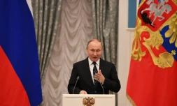 Le président russe Vladimir Poutine, le 20 mars 2018 à Moscou