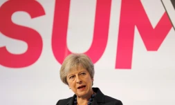 La Première ministre britannique à Londres le 19 septembre 2018.