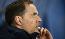 L'entraĂźneur du Paris-SG, Thomas Tuchel, lors du match de Ligue 1 face Ă Strasbourg, au Parc des Princes, le 7 avril 2019