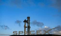 Une fusée Starship lors d'un test à Starbase au Texas, le 17 novembre 2024